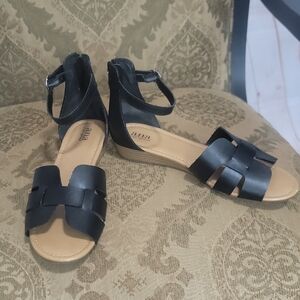 Elegant Black Ankle Strap Sandals
